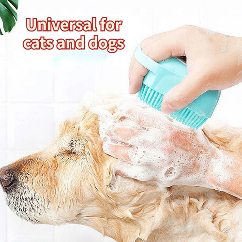 Gant de Bain Massage Chien Chat - Silicone Doux Anti-Mue